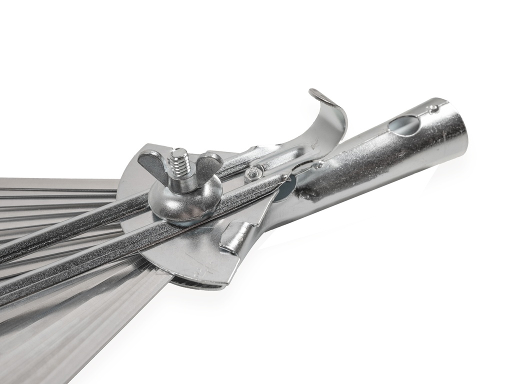 Bladhark ATLAS metaal verzinkt verstelbaar, 22 platte tanden, 28-42 cm breed, zonder steel