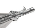Bladhark ATLAS metaal verzinkt verstelbaar, 22 platte tanden, 28-42 cm breed, zonder steel