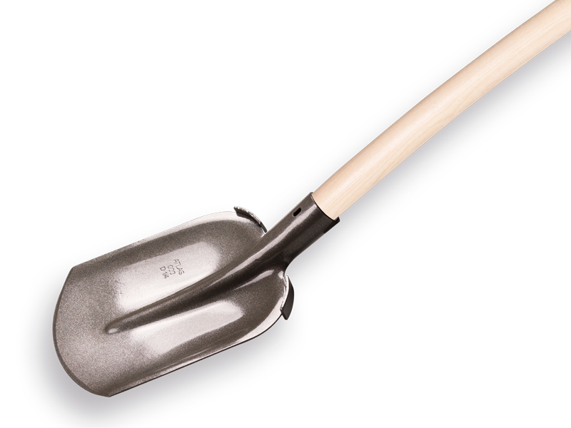 Steekbats ATLAS 1/4 000 gehard, PLATTE OPSTAP, met ATLAS schopsteel 120 cm gebogen