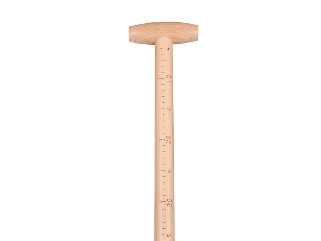 Meetsteel ATLAS 110 cm gebogen, met doorgestoken hilt