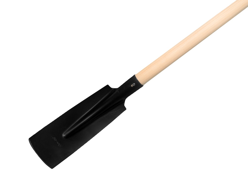 Kabelschop ATLAS 10 cm 3/4 zwart, recht met ATLAS batsesteel 130 cm