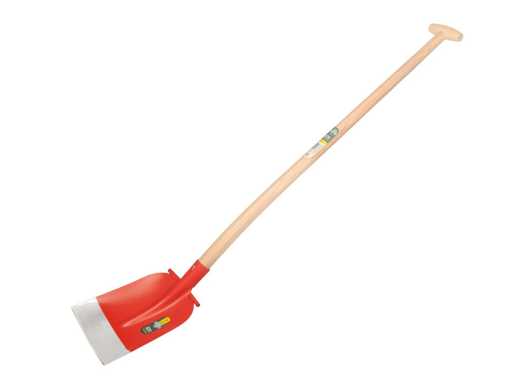 Betonschop ATLAS DIAMANT 1/2 0 rood, extra gehard, RONDE OPSTAP, met ATLAS schopsteel 110 cm gebogen