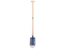 Kabelschop ATLAS DIAMANT 16 cm 3/4 blauw, onderkant spits, RONDE OPSTAP, met ATLAS schopsteel 110 cm