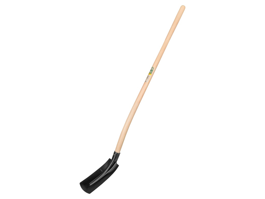 Kabelschop ATLAS 14 cm 3/4 zwart, onderkant recht, extra gehard, met ATLAS batsesteel 130 cm