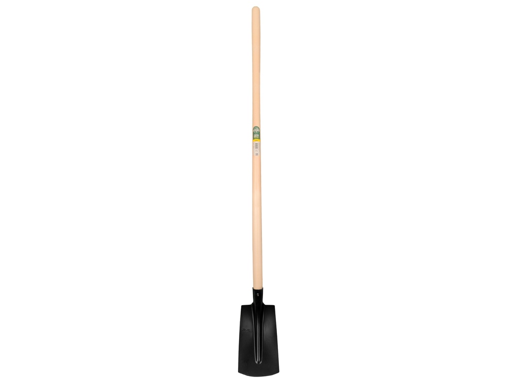 Kabelschop ATLAS 16 cm 3/4 zwart, onderkant recht, extra gehard, met ATLAS batsesteel 130 cm