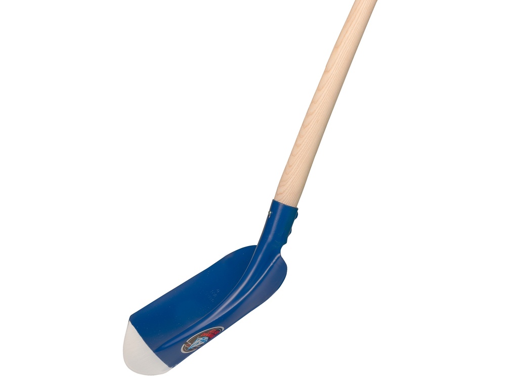 Kabelschop ATLAS 16 cm 3/4 zwart, onderkant recht, extra gehard, met ATLAS batsesteel 130 cm