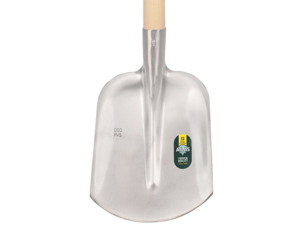 Steekbats ATLAS DIAMANT RVS 1/4 000, met ATLAS schopsteel 110 cm gebogen, FSC 100%