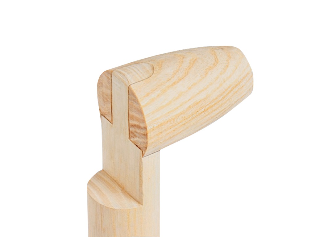 Steekbats ATLAS DIAMANT 1/4 000 gehard, gepolijst, RONDE OPSTAP, met ATLAS schopsteel 100 cm gebogen, FSC 100%