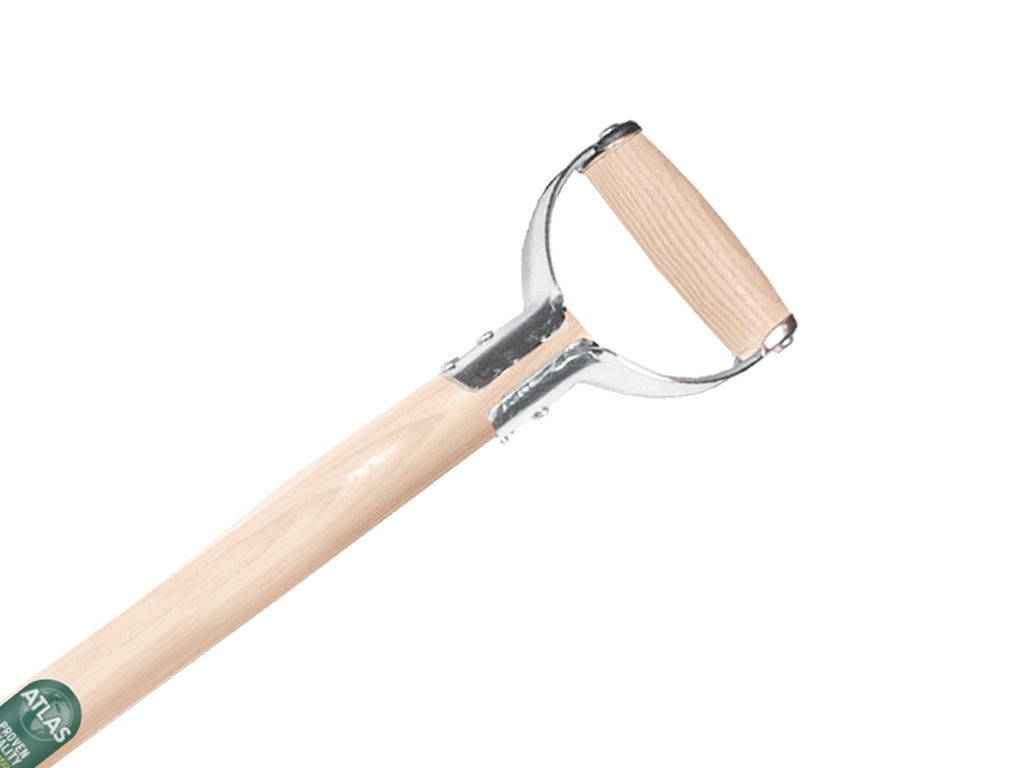 Graanschop ATLAS aluminium met strip met ATLAS YD-steel 95 cm gebogen, FSC 100%