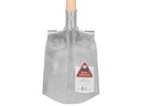 Steekbats RUHR BRILLANT 1/4 000 gepolijst, met PLATTE OPSTAP en ATLAS schopsteel 110 cm gebogen, FSC 100%