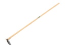 Sloothaak DE WIT 4 tands met plaat en ring, met rechte ATLAS Ecofiber steel 200 cm