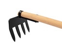 Sloothaak DE WIT 4 tands met plaat en ring, met rechte ATLAS Ecofiber steel 200 cm