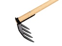 Sloothaak DE WIT 4 tands met plaat en ring, met rechte ATLAS Ecofiber steel 300 cm