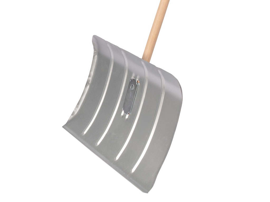 Sneeuwschuiver ATLAS staal gebogen 45 x 30 cm, met klembeugel, en TAUARI steel 150 x 2,8 cm