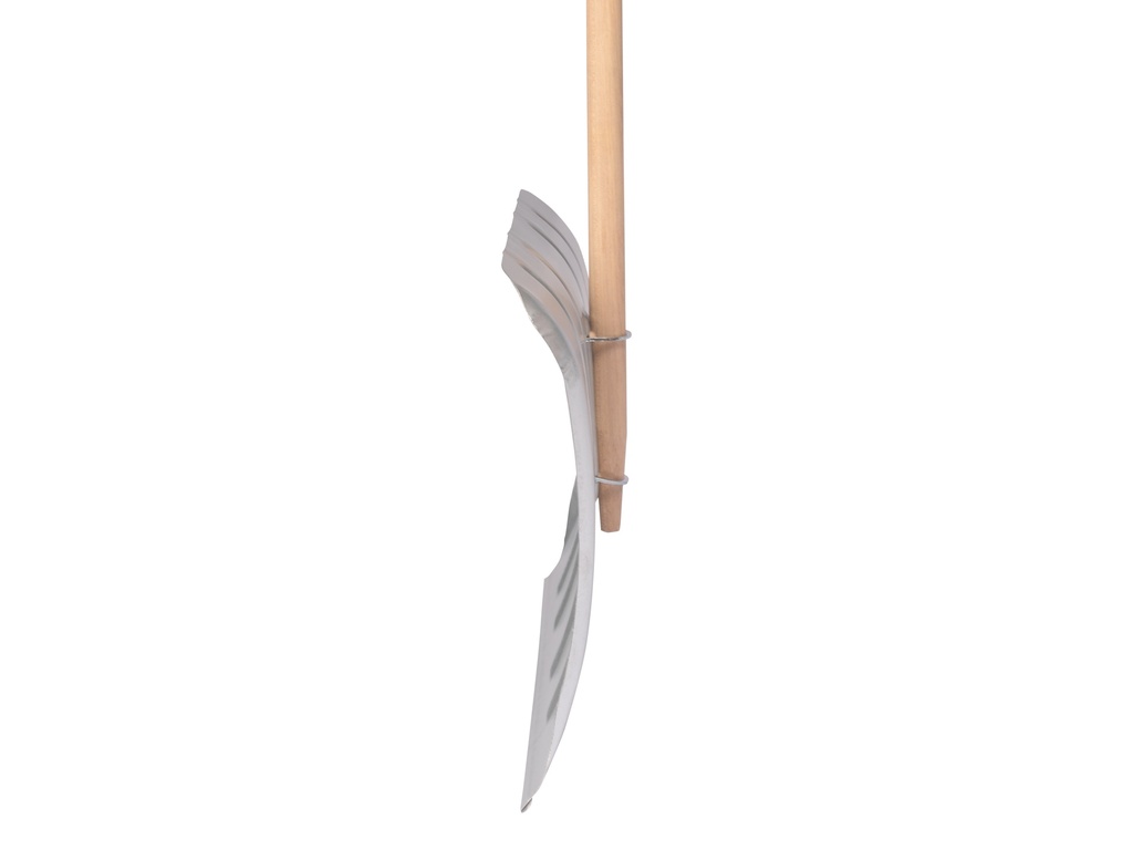 Sneeuwschuiver ATLAS staal gebogen 45 x 30 cm, met klembeugel, en TAUARI steel 150 x 2,8 cm
