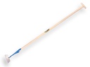 Dutch hoe DE WIT round-shaped model 16 cm, with ATLAS handle 160 x 3.2 cm and through-mount T-grip