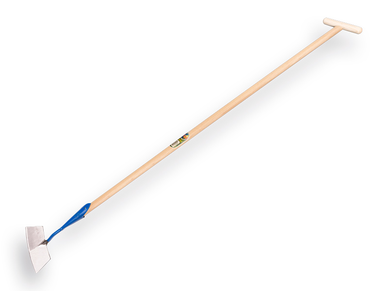 [1012186] Schuffel DE WIT rundes Modell 18 cm, mit ATLAS Stiel 170 x 3,2 cm und durchgesteckter T-Griff