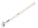 Schuffel DE WIT rundes Modell 24 cm, mit ATLAS Stiel 160 x 3,2 cm und durchgesteckter T-Griff