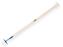 Rautenförmige Schuffel DE WIT 18 cm, mit ATLAS Stiel 160 x 3,2 cm und durchgesteckter T-Griff