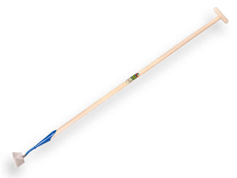 [1017045] Dutch hoe DE WIT round-shaped model 4" or 10 cm, with ATLAS handle 160 x 3.2 cm and through-mount T-grip