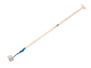 Schuffel DE WIT rundes Modell 5" oder 12,5 cm, mit ATLAS Stiel 160 x 3,2 cm und durchgesteckter T-Griff