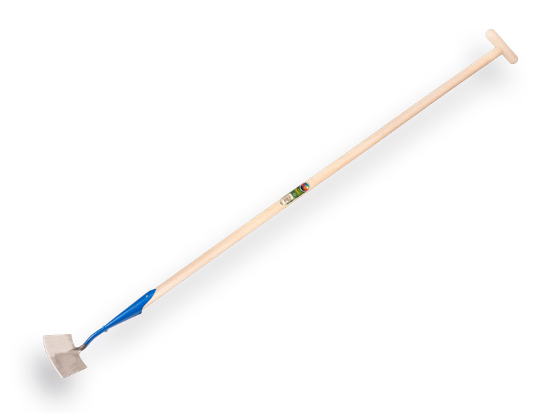 Schuffel DE WIT rundes Modell 6" oder 15 cm, mit ATLAS Stiel 160 x 3,2 cm und durchgesteckter T-Griff