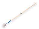 Schuffel DE WIT rundes Modell 6" oder 15 cm, mit ATLAS Stiel 160 x 3,2 cm und durchgesteckter T-Griff