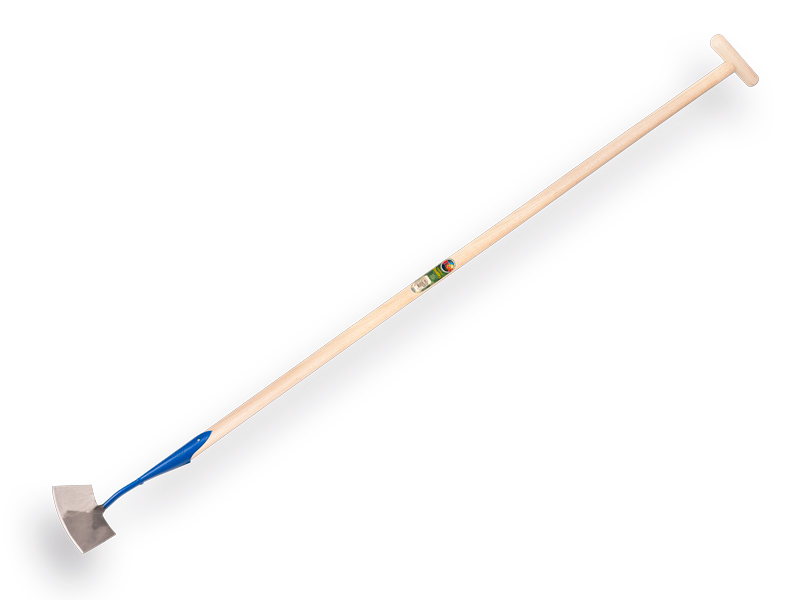 Schuffel DE WIT rundes Modell 7" oder 17,5 cm, mit ATLAS-Stiel 160 x 3,2 cm und durchgesteckter T-Griff