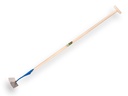 Schuffel DE WIT rundes Modell 7" oder 17,5 cm, mit ATLAS-Stiel 160 x 3,2 cm und durchgesteckter T-Griff