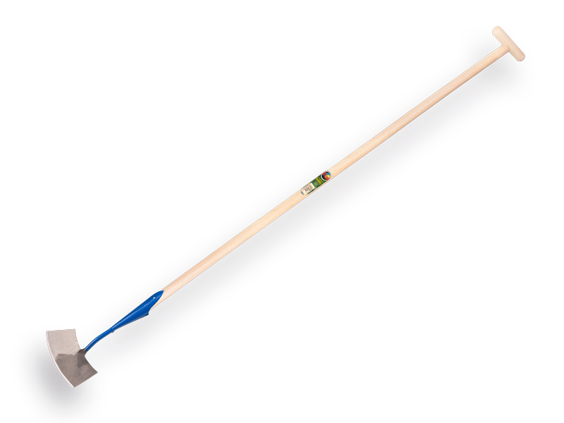 [1017085] Dutch hoe DE WIT round-shaped model 8" or 20 cm, with ATLAS handle 160 x 3.2 cm and through-mount T-grip