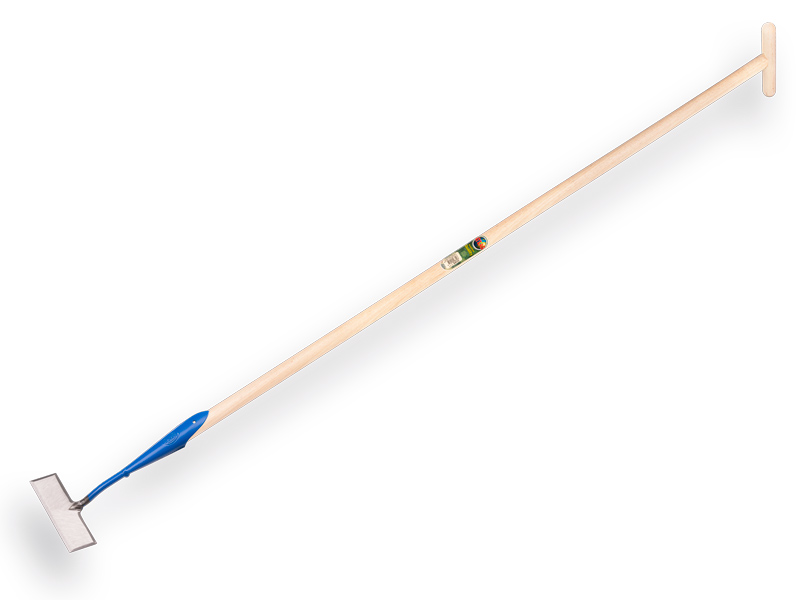 [1018163] Dutch hoe DE WIT rectangular model 16 cm, with ATLAS handle 160 x 3.2 cm and through-mount T-grip
