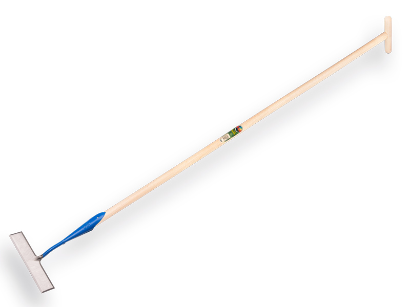 Ratissoire DE WIT modèle rectangulaire 18 cm, avec manche ATLAS 160 x 3,2 cm et poignée en T percée