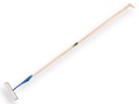 Ratissoire DE WIT modèle rectangulaire forgée 18 cm, avec manche ATLAS 170 x 3,0 cm et poignée goutte d'eau