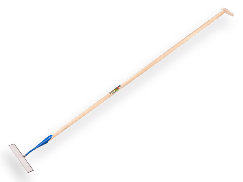 DE WIT Schuffel Rechteck 20 cm, geschmiedet und gehärtet mit Schuffelstiel und Tropfengriff 170 x 3,0 cm