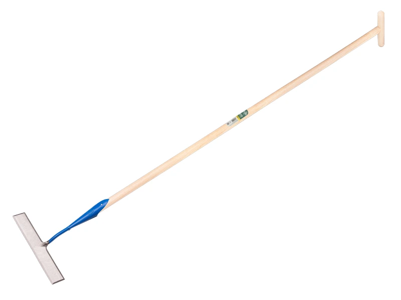 [1018223] Dutch hoe DE WIT rectangular model 22 cm, with ATLAS handle 160 x 3.2 cm and through-mount T-grip