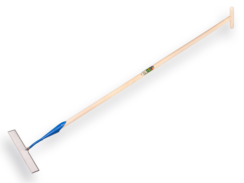 [1018223] Schuffel DE WIT rechteckiges Modell 22 cm, mit ATLAS Stiel 160 x 3,2 cm und durchgesteckter T-Griff