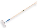 Dutch hoe DE WIT rectangular model 22 cm, with ATLAS handle 160 x 3.2 cm and through-mount T-grip