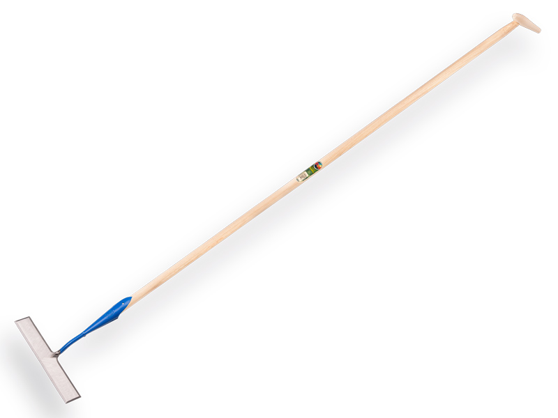 DE WIT Schuffel Rechteck 22 cm, geschmiedet und gehärtet mit Schuffelstiel und Tropfengriff 170 x 3,0 cm