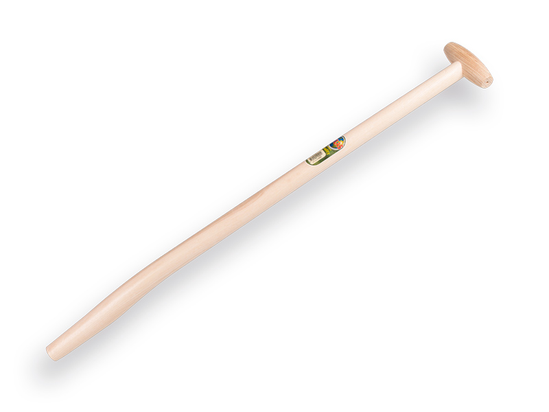 [110292] Gooseneck shovel handle ATLAS 90 cm lightly bent, with through-mount T-grip