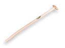 Gooseneck shovel handle ATLAS 90 cm lightly bent, with through-mount T-grip