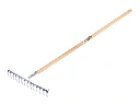 Gartenrechen Jimmy verzinkt mit 14 gebogenen Zinken, mit IKAPE-Stiel 150 x 2,8 cm. FSC 100%