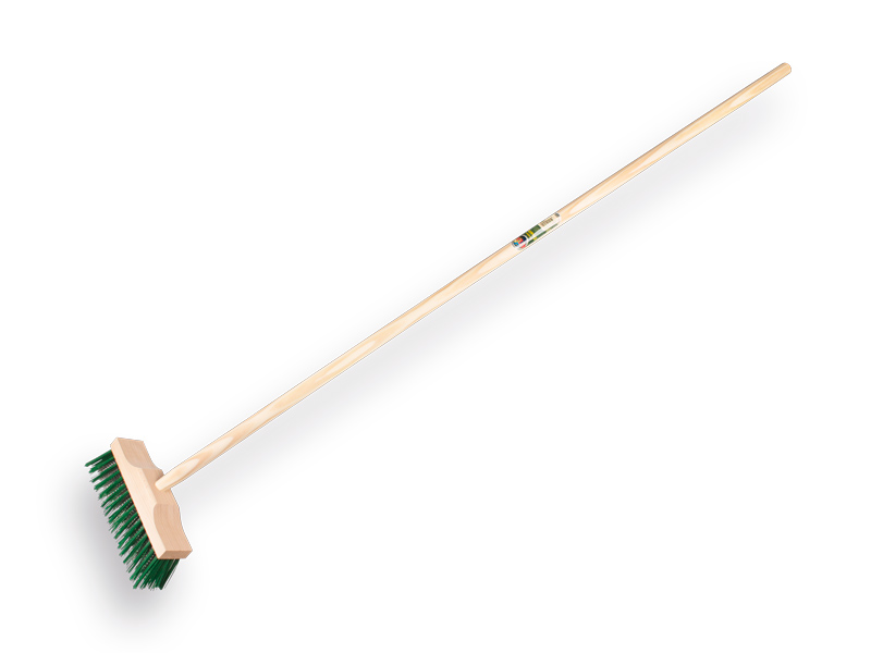 [1308262] Onkruidbezem ATLAS groene PPN/verzinkt staaldraad 25 cm, met IKAPE steel 150 x 2,8 cm. FSC 100%