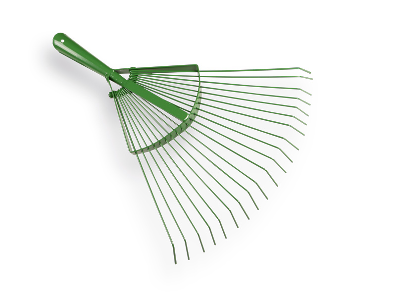 Leaf rake PROFI-Plus, 20 round tines, spring steel, without handle