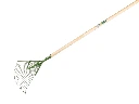 Leaf rake PROFI-Plus, 20 round tines, spring steel, with IKAPE handle 150 x 2.8 cm. FSC 100%