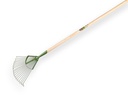 Leaf rake PROFI-Plus, 20 round tines, spring steel, with IKAPE handle 150 x 2.8 cm. FSC 100%