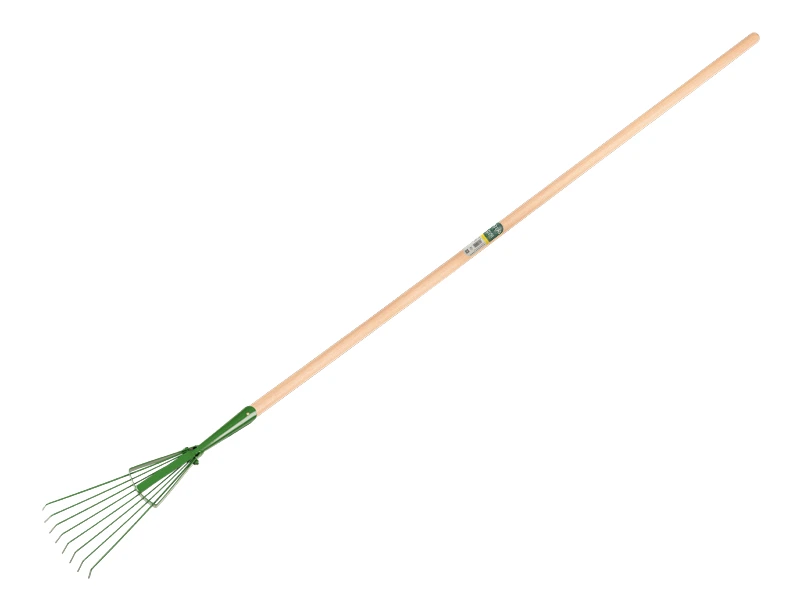 [1315210] Laubrechen PROFI-Plus, 8 runde Zinken, Federstahl, mit IKAPE-Stiel 150 x 2,8 cm. FSC 100%