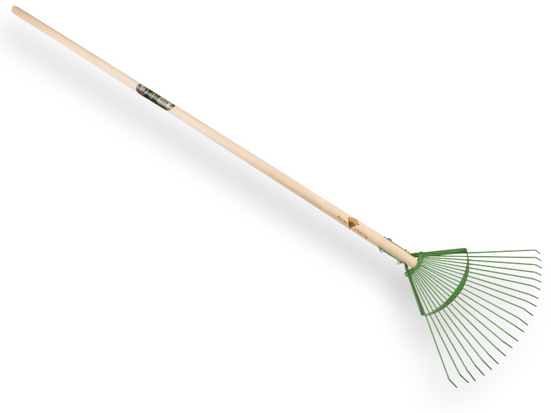 [1315300] Leaf rake ATLAS VICTORIA, 20 round tines, spring steel, with IKAPE handle 150 x 2.8 cm. FSC 100%