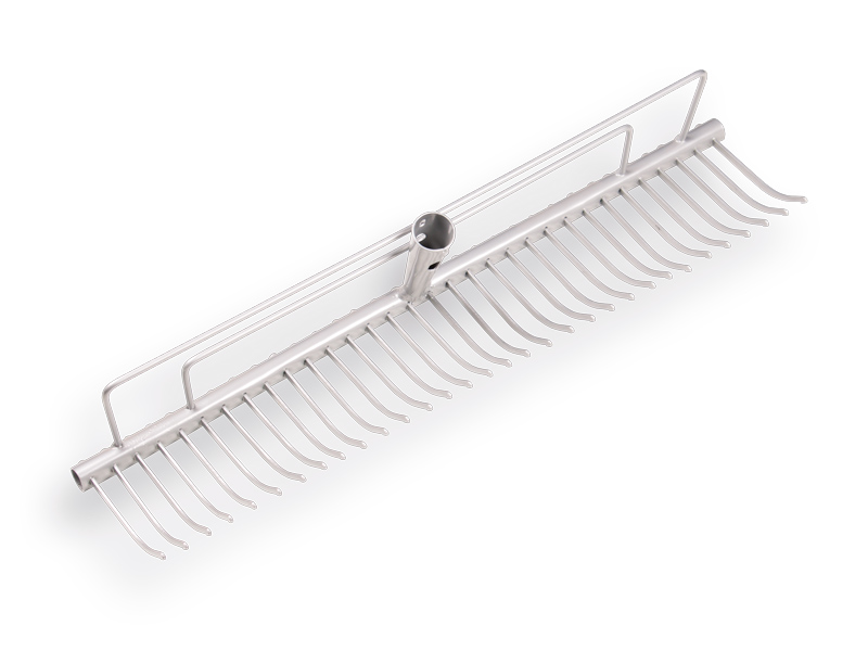 [1315610] Lawn rake ATLAS steel 60 cm with 32 bent tines, and bracket, without handle