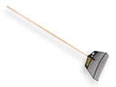 Kombi-Laubrechen JOST REGA Nylon schwarz, 26 Zinken, 60 cm breit, mit ATLAS Stiel 150 x 2,8 cm