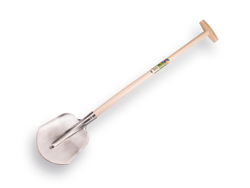 ATLAS MINI Schaufel poliert mit 75cm Eschen T-Stiel